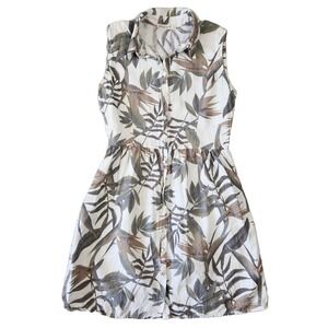 Laura Bianchi Linen Dress Women XS Sleeveless Button Down Beachy Feminine Summer